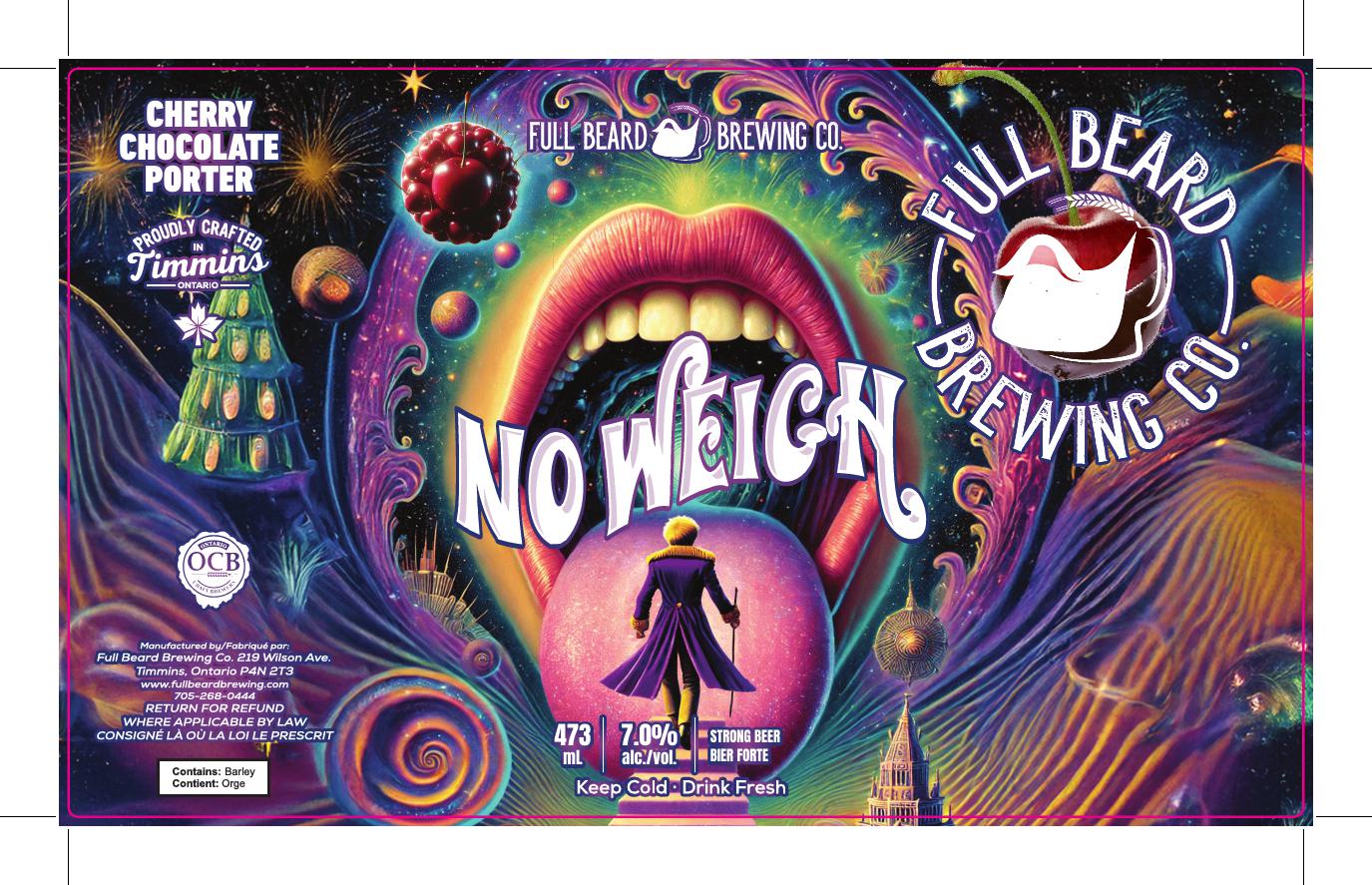 No Weigh - Cherry Chocolate Porter - 7% Alc/vol