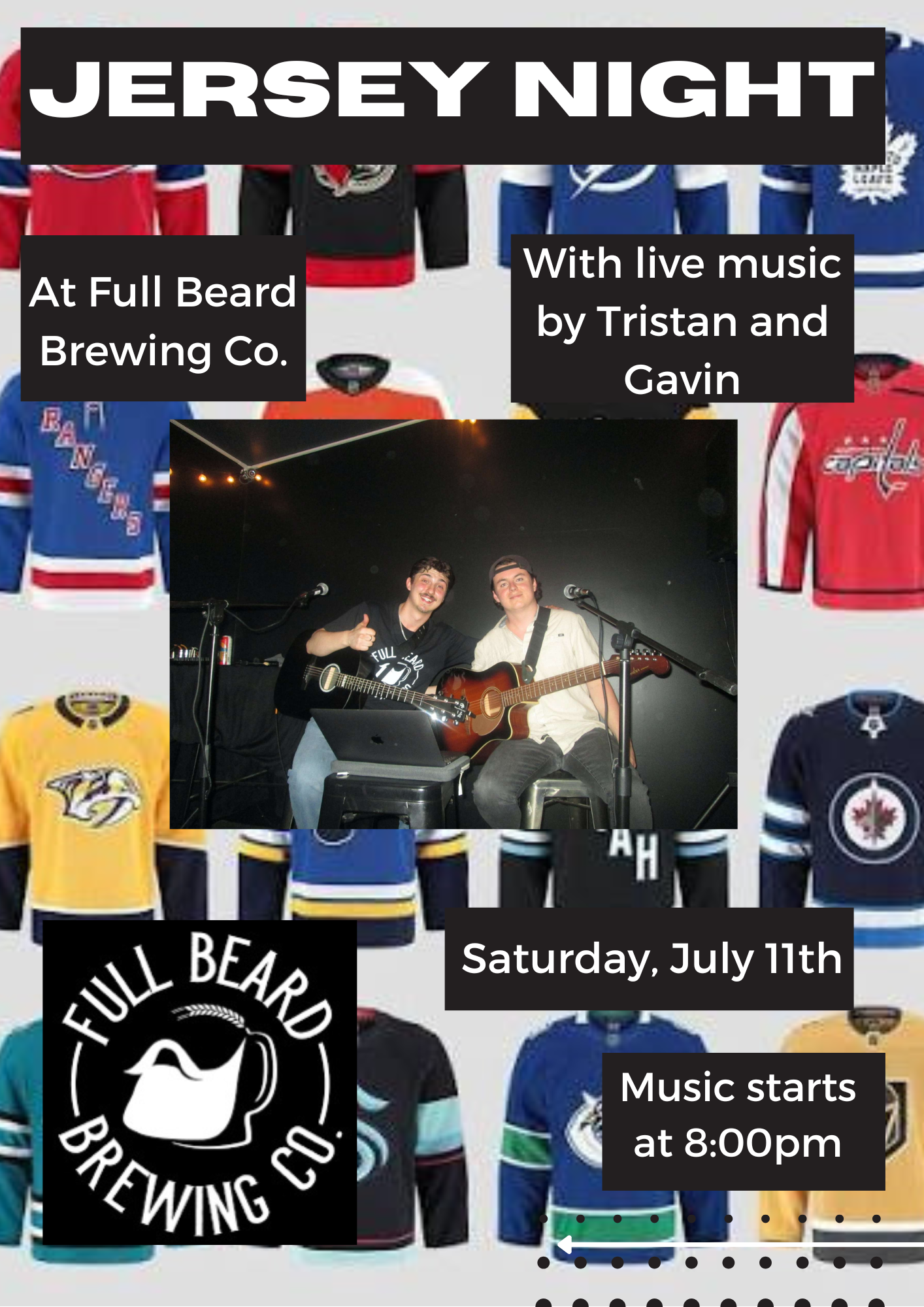 GAVIN AND TRISTAN JULY 11TH RESCHEDULED EVENT 8PM LIVE MUSIC- ***FIRSTCOME FIRST SERVE SEATING FOR TABLES * , 10$ AT THE DOOR (receipts email is your ticket) PURCHASE group tickets for best seats