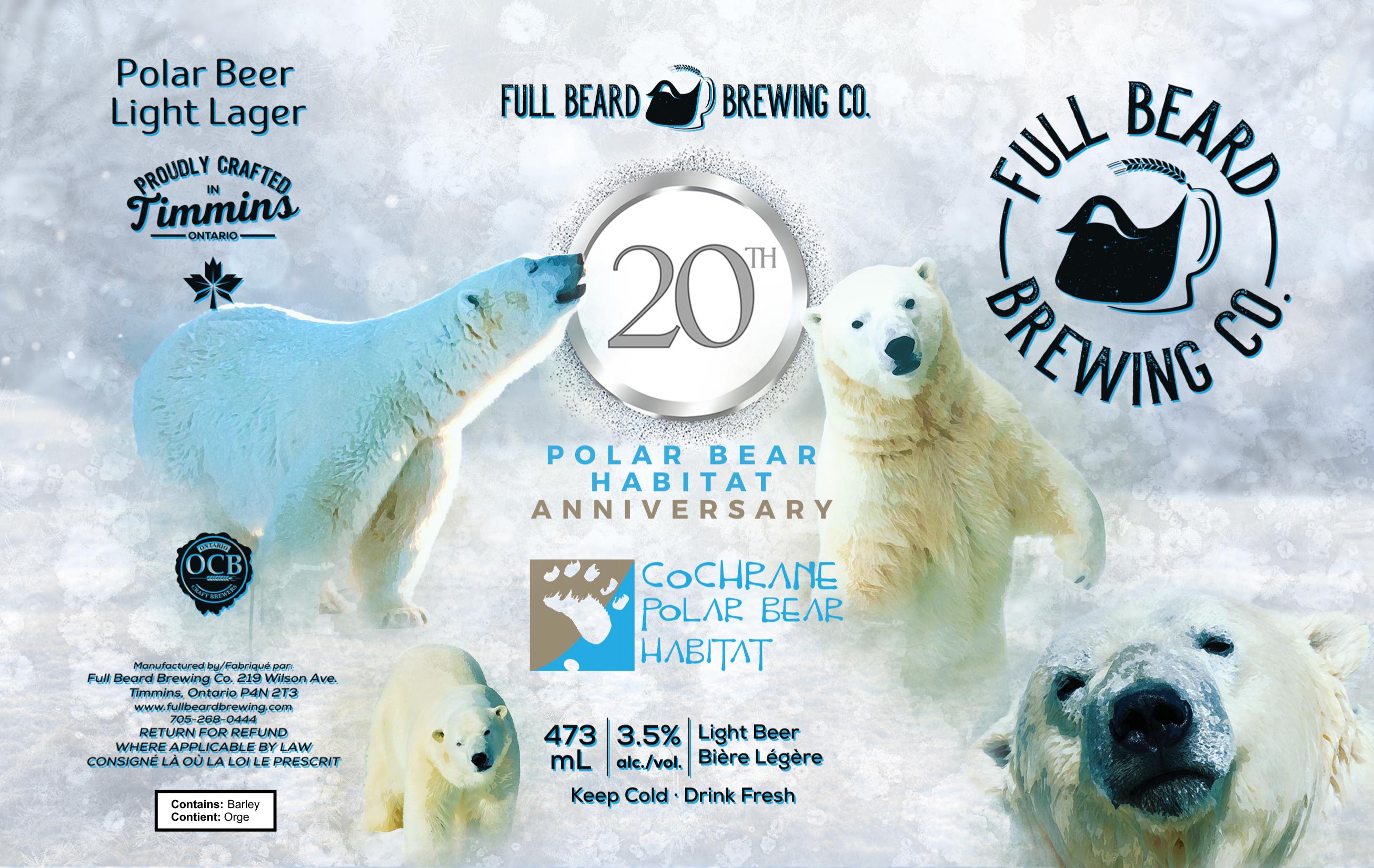 Polar Beer Light Lager PRE-ORDER(READY FOR PICK UP JUNE 8TH AT BREWERY OR AT THE POLARB BEAR HABITAT)