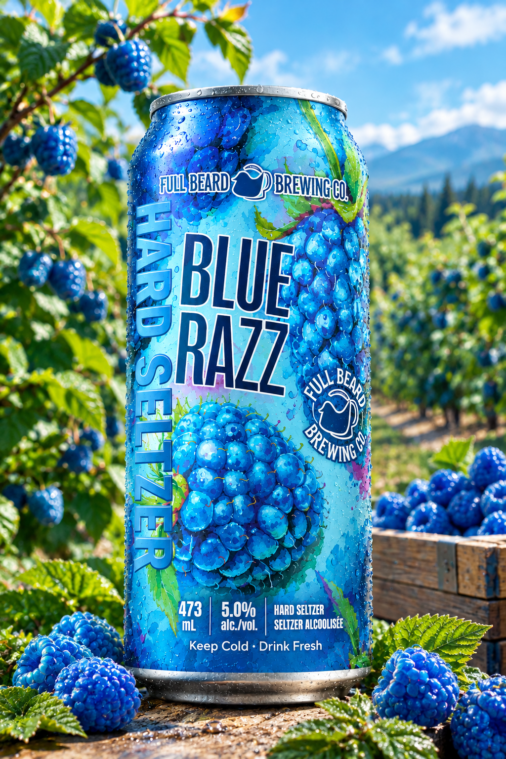 Blue Razz-Hard Seltzer-5.0% alc/vol