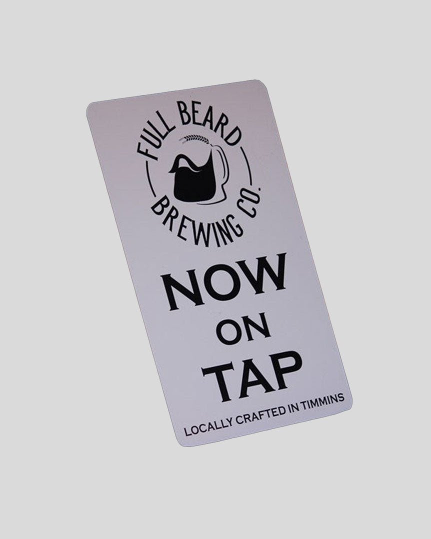 Full Beard Brewing on tap sign