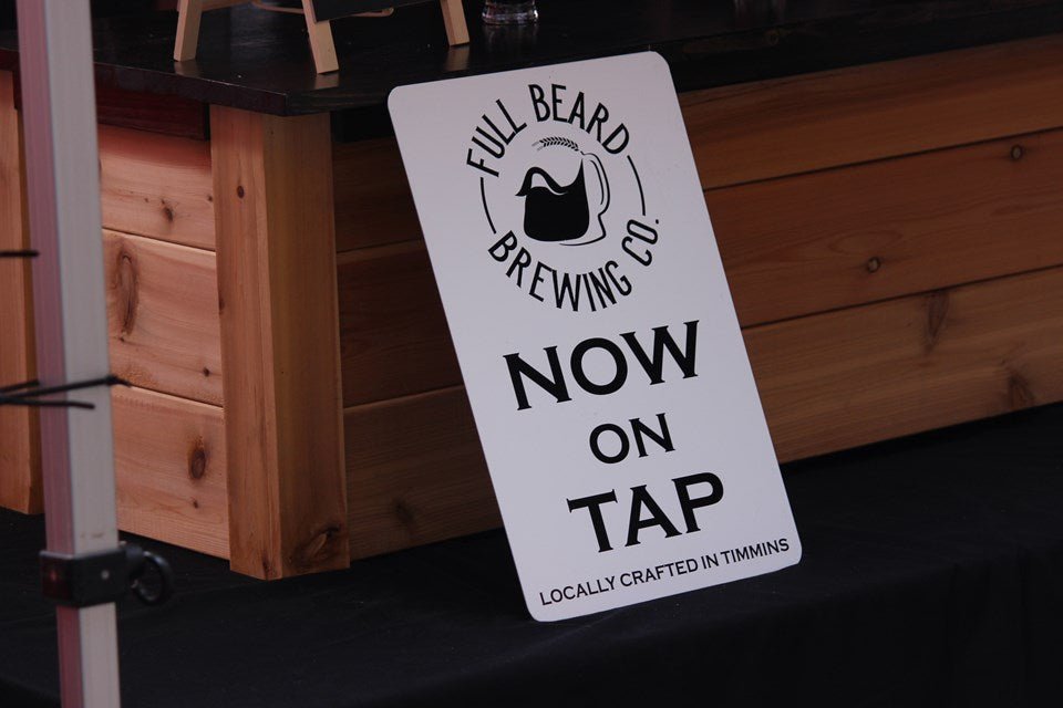 Full Beard Brewing on tap sign