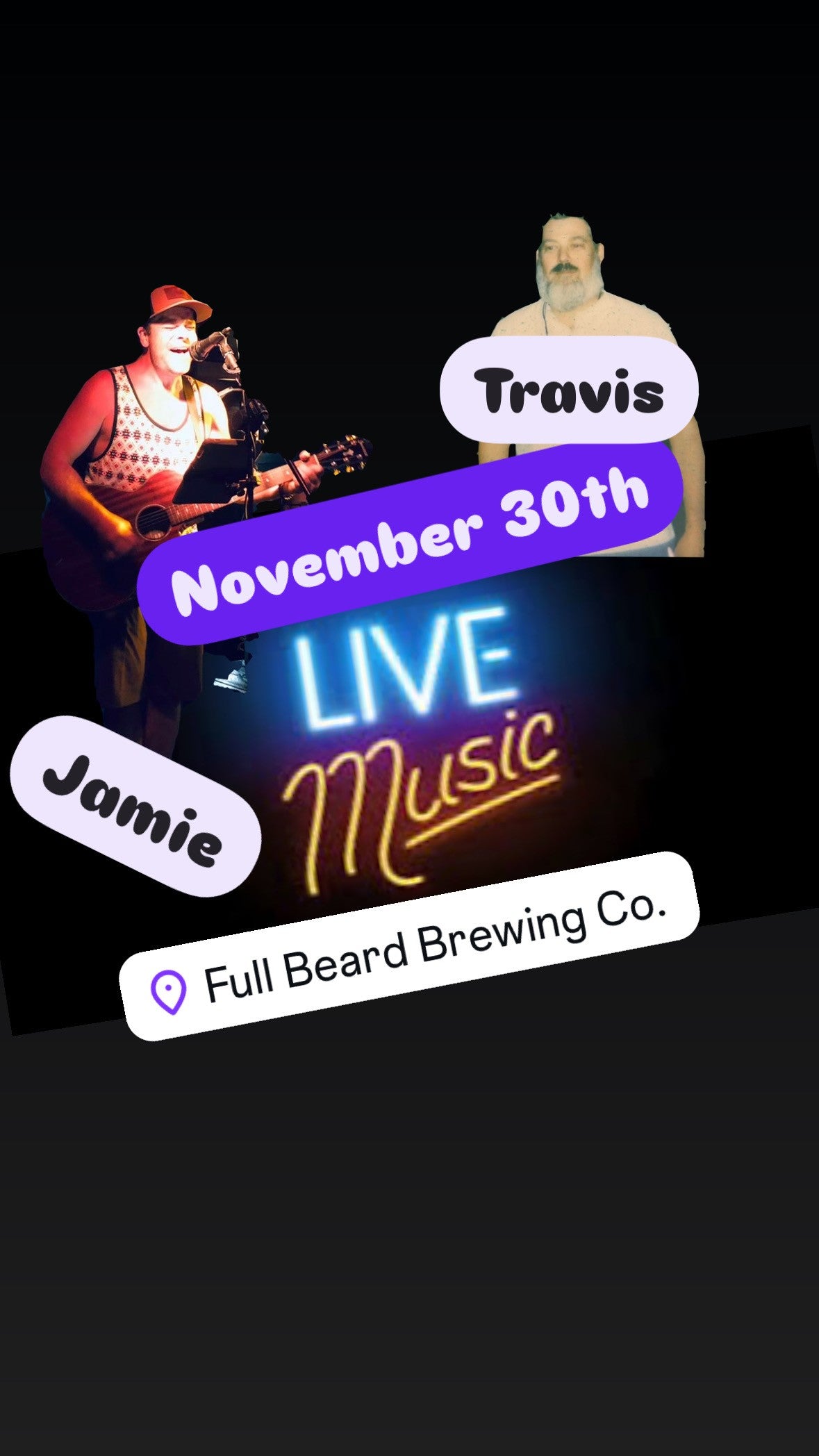 TRAVIS MAJOR AND JAMIE MCKAY LIVE SATURDAY NOV 30TH'24