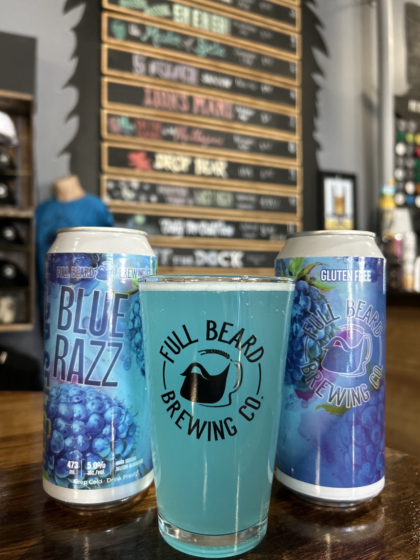 Blue Razz-Hard Seltzer-5.0% alc/vol – Full Beard Brewing Co. Inc. EST. 2016