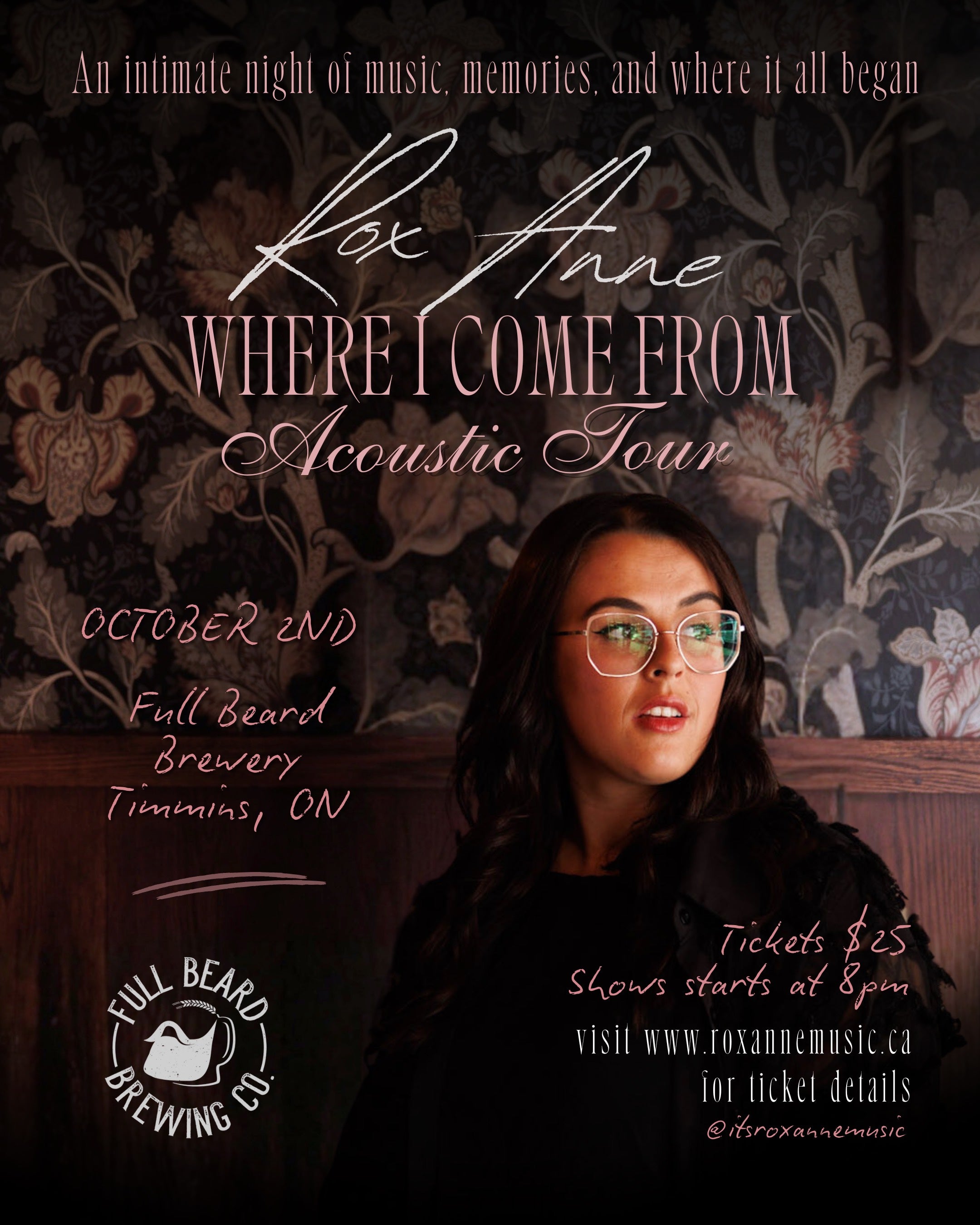 Live Music With Rox Anne-October 2nd- 25$ ADVANCE TICKETS DOORS OPEN AT 7pm 30$ AT THE DOOR (receipts email is your ticket) group of 4+ tickets for best seats (Copy)