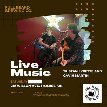 TRISTAN & GAVIN HOPS MADNESS EVENT(PRE-SALE 5$) LIVE JUNE 7th- 7pmback,   10$ Starting May 20th 2025 ( your receipt is your ticket) purchase TICKETS IN GROUPS FOR GARANTEED TABLE RESERVATIONS