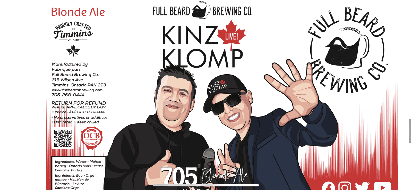A-Kinz & Klomp 705- Blonde Ale - Full Beard Brewing